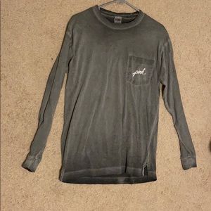 Grey PINK long sleeve shirt
